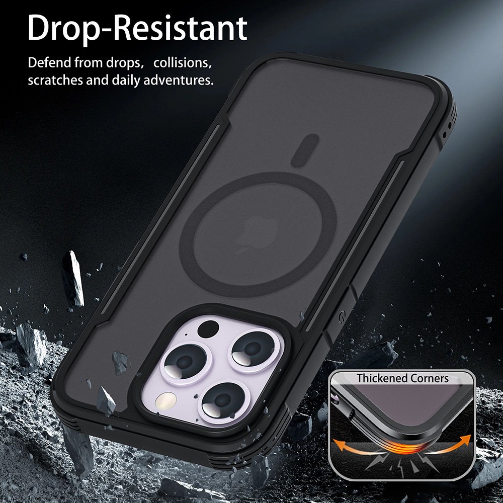 Premium Matte Case For iPhone 15 Magnetic Wireless Charging Phone Cover For iPhone 15 Pro Max TPU Shockproof Case