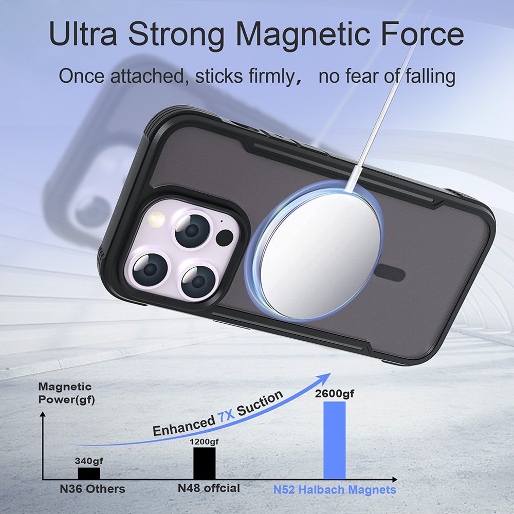 Premium Matte Case For iPhone 15 Magnetic Wireless Charging Phone Cover For iPhone 15 Pro Max TPU Shockproof Case