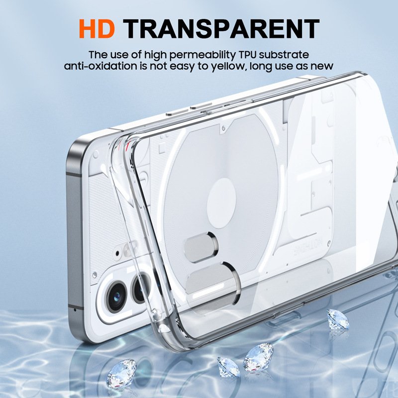 Crystal Clear TPU Soft Mobile Phone Case for Nothing Phone 1 2 2a Luxury Transparent Back Cover