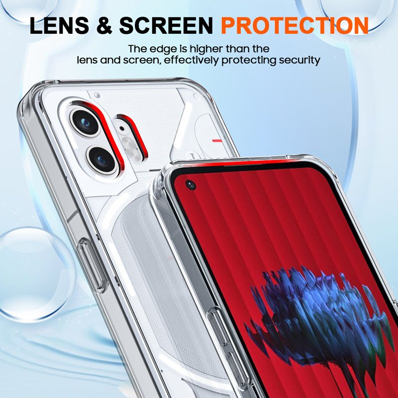 Crystal Clear TPU Soft Mobile Phone Case for Nothing Phone 1 2 2a Luxury Transparent Back Cover