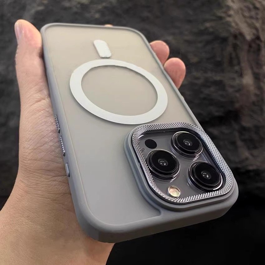 Premium Matte Frosted Translucent Phone Case For iPhone 16 15 pro max 14 13 12 11 TPU PC Magnetic Wireless Charging Clear Case