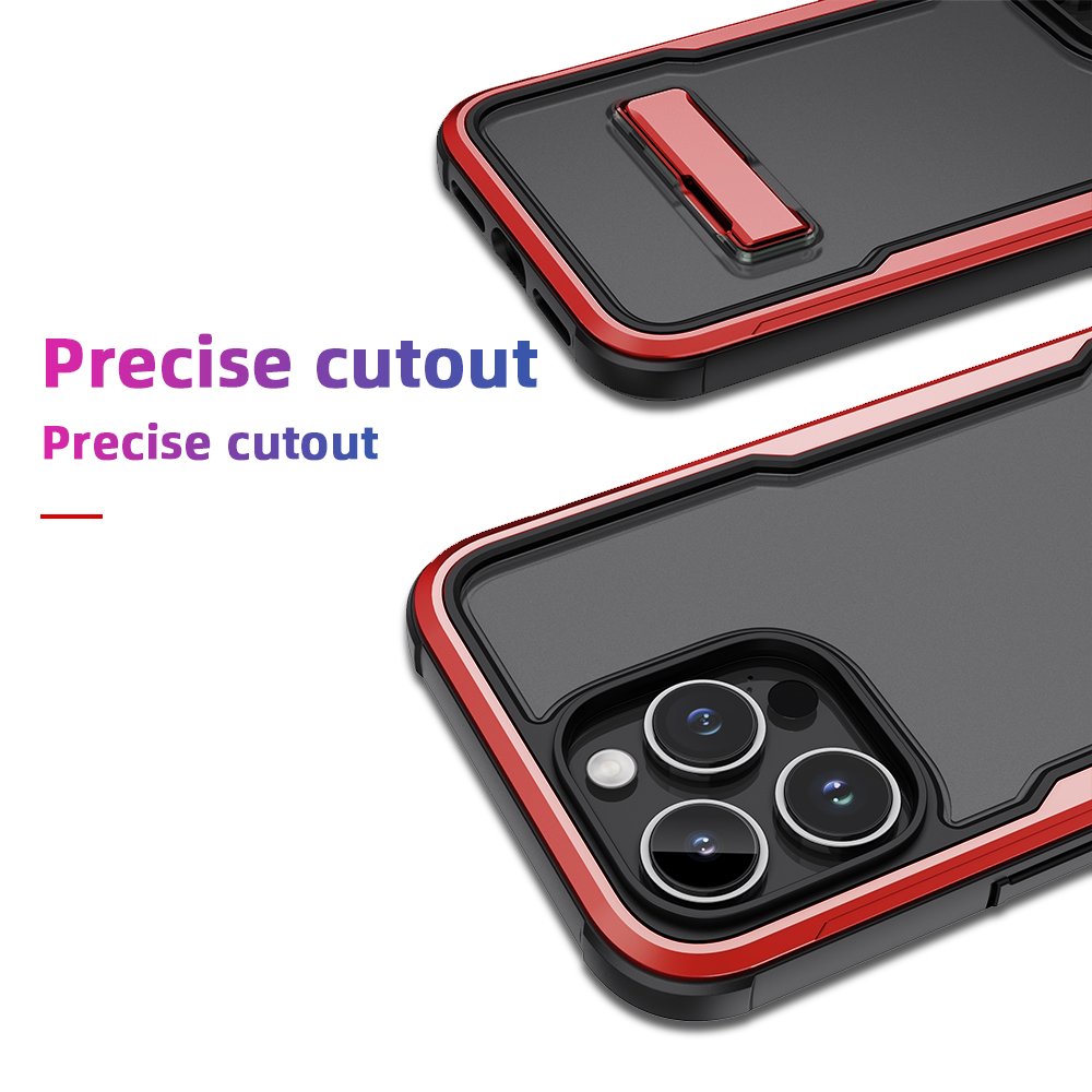 Factory Custom 3-in-1 Aluminum armored High Protection Mobile phone case with kickstand for iPhone 13 14 Pro Max 14 Plus