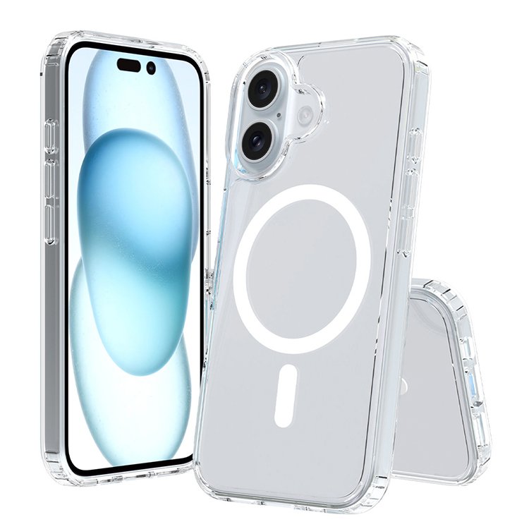 For iPhone 16 new phone case,magnetic phone cover for iPhone 16 pro max case,wireless charger clear acrylic case for iPhone 16