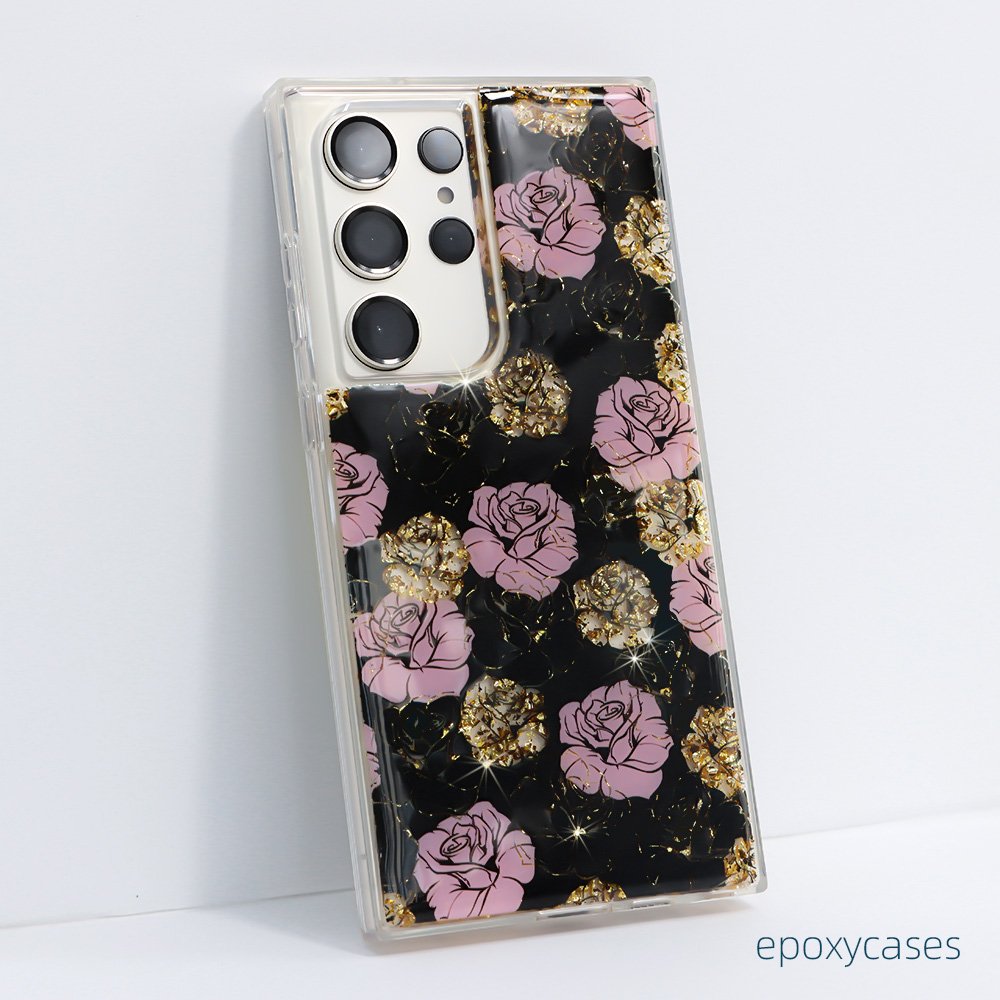 for Galaxy S24 S23 Ultra Phone Case UV Printing Glitter Bling Shockproof Mobile Phone Cases for Samsung s24 s23 s22 ultra case