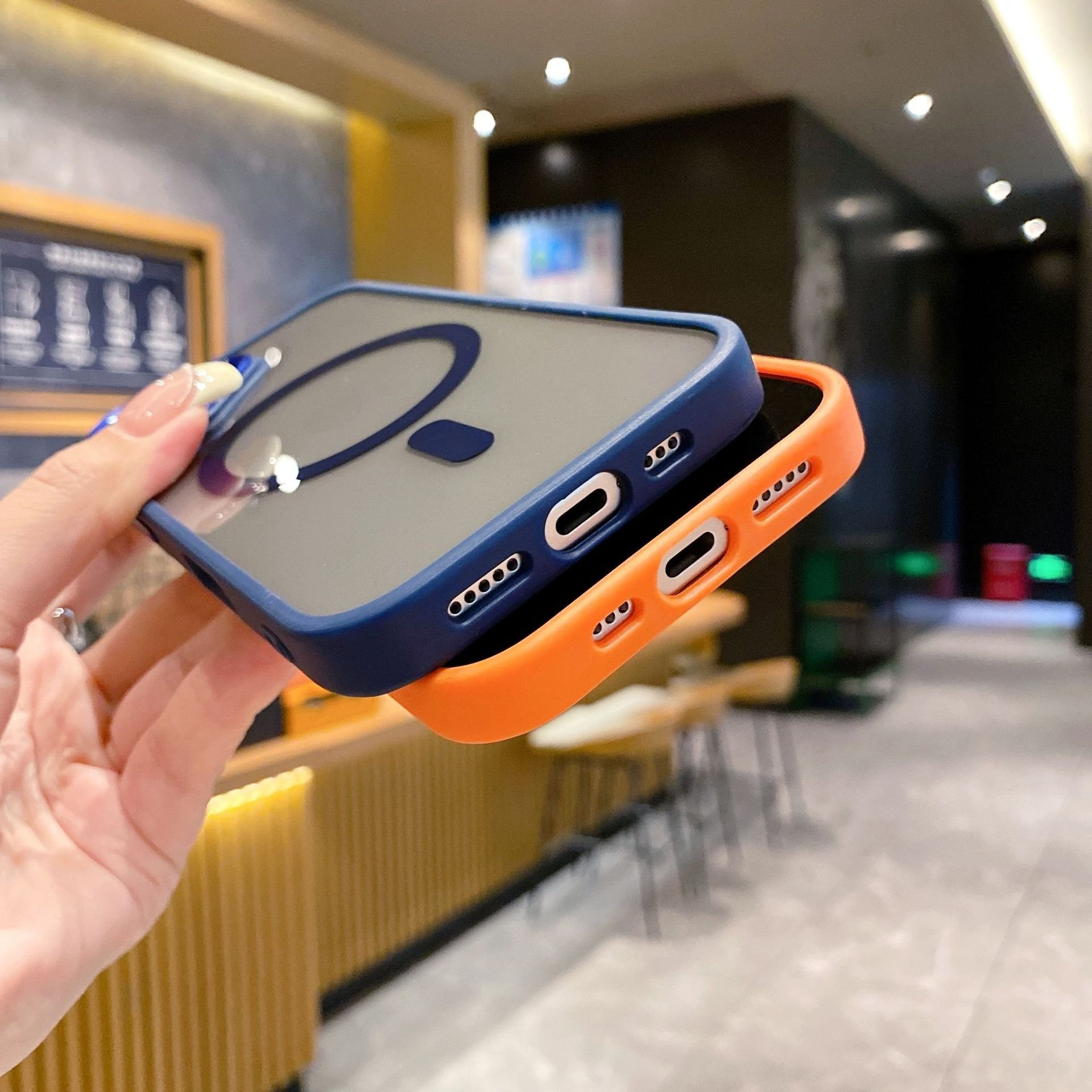 Metal Lens Protect TPU Acrylic Transparent Magnetic Mobile Phone Case For iPhone 16 15 14 Promax Wireless Charging Back Cover