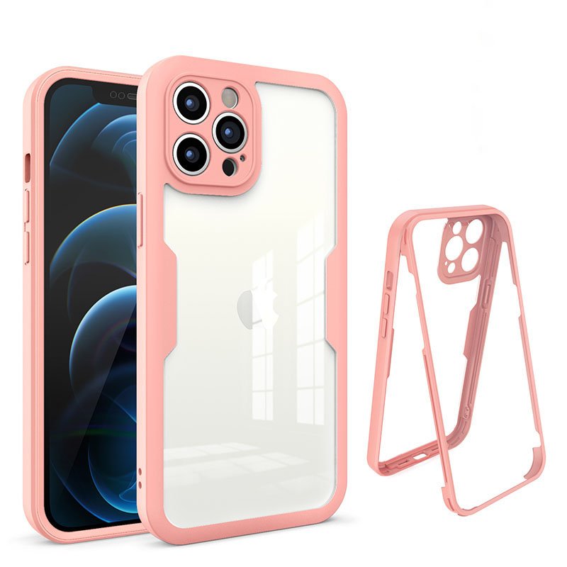 360 Full Pack Three-in-One Mobile Phone Case for Pro Max Huawei Realme PTE Front Film Colored Border PC Wallet Wireless Features