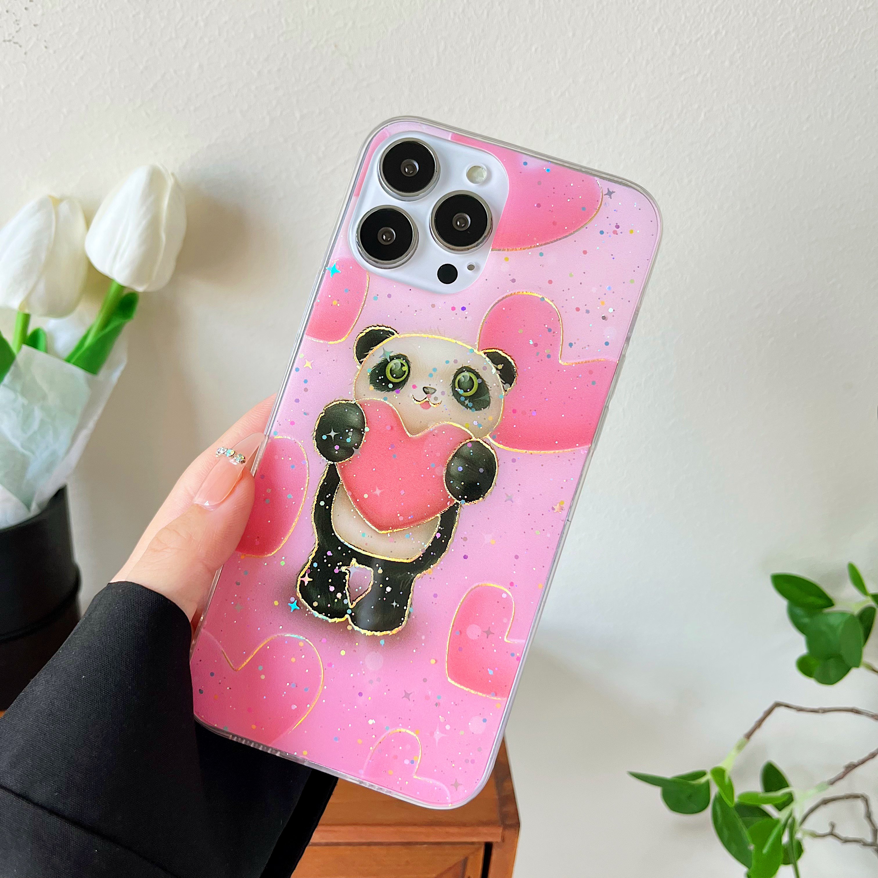 High Fashion Girls New 3D Cartoon Phone Case for iPhone15 15 Pro Max Galaxy S21 Ultra Includes Screen Protectors