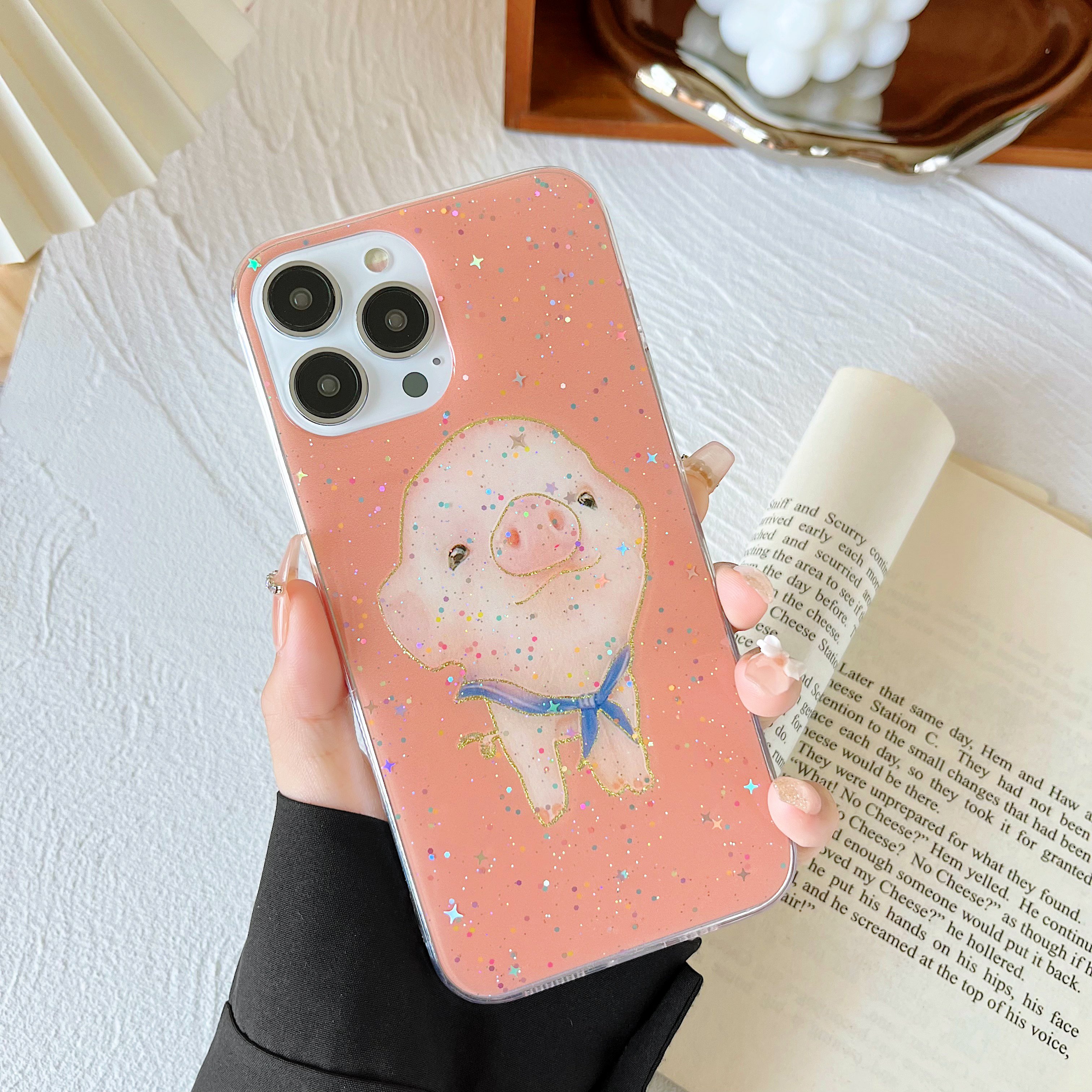 High Fashion Girls New 3D Cartoon Phone Case for iPhone15 15 Pro Max Galaxy S21 Ultra Includes Screen Protectors