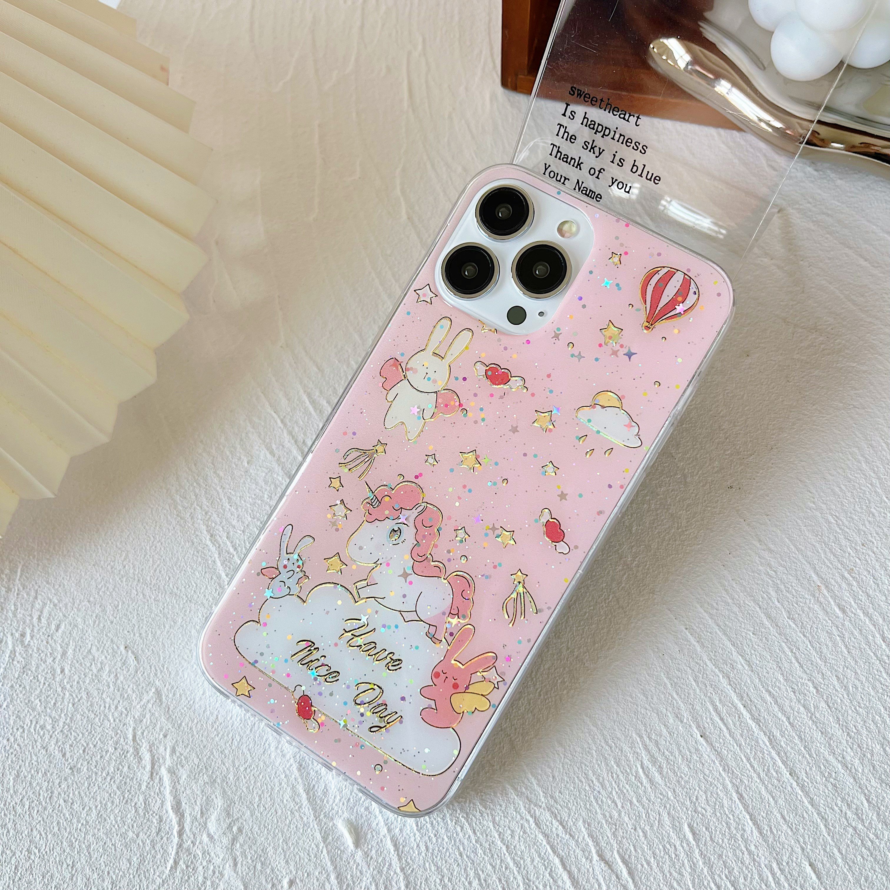 High Fashion Girls New 3D Cartoon Phone Case for iPhone15 15 Pro Max Galaxy S21 Ultra Includes Screen Protectors
