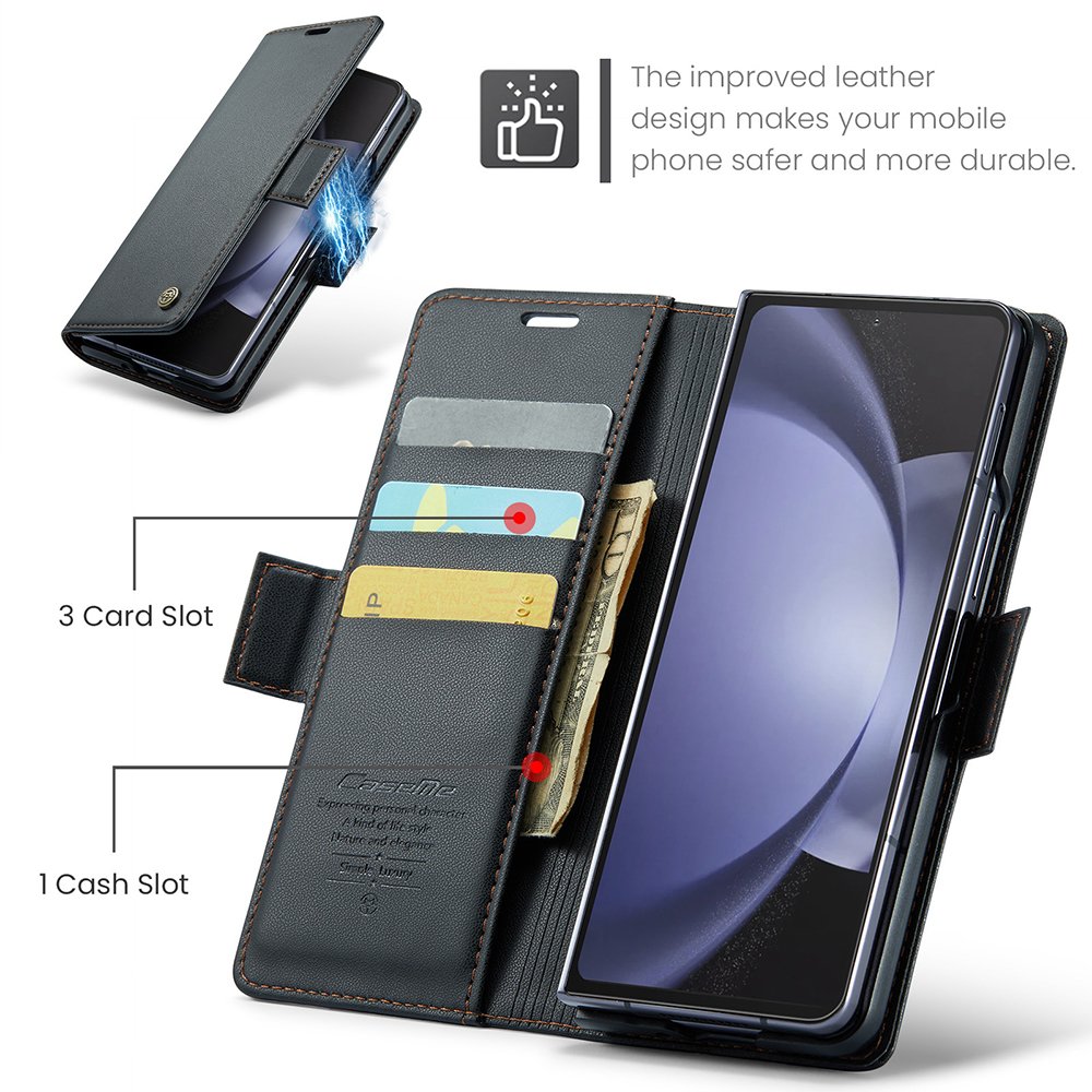 PU Leather Wallet Function Mobile Phone Case Card Slot Shockproof Phone Case For Galaxy Z Fold 6