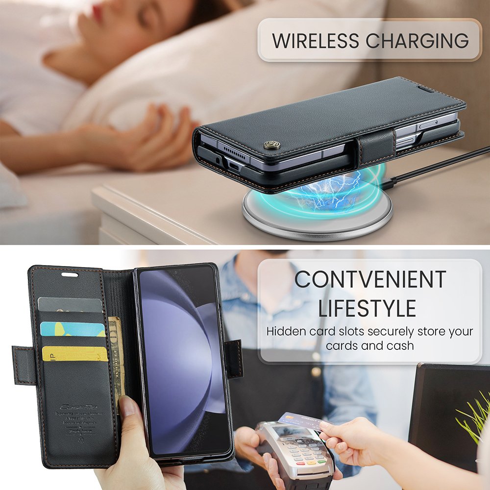 PU Leather Wallet Function Mobile Phone Case Card Slot Shockproof Phone Case For Galaxy Z Fold 6