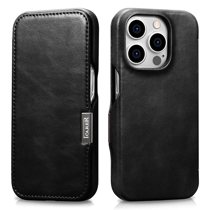 New Genuine Leather For iPhone 15 Pro Max Case Oil wax pattern Anti slip and anti drop Leather for iPhone Case