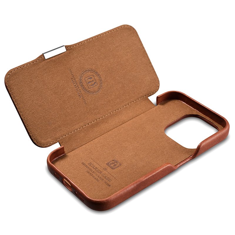 New Genuine Leather For iPhone 15 Pro Max Case Oil wax pattern Anti slip and anti drop Leather for iPhone Case