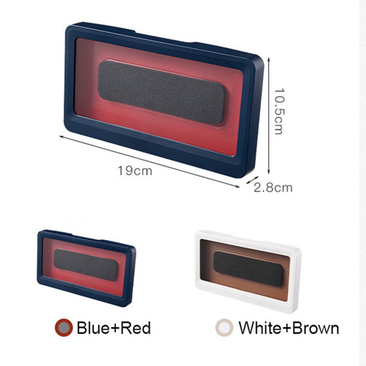 White Blue ABS Anti Fog Bathroom Shower Phone Case Shelf Waterproof Sticky Wall Mount Storage Box Bath Phone Holder OEM 2020 Hot