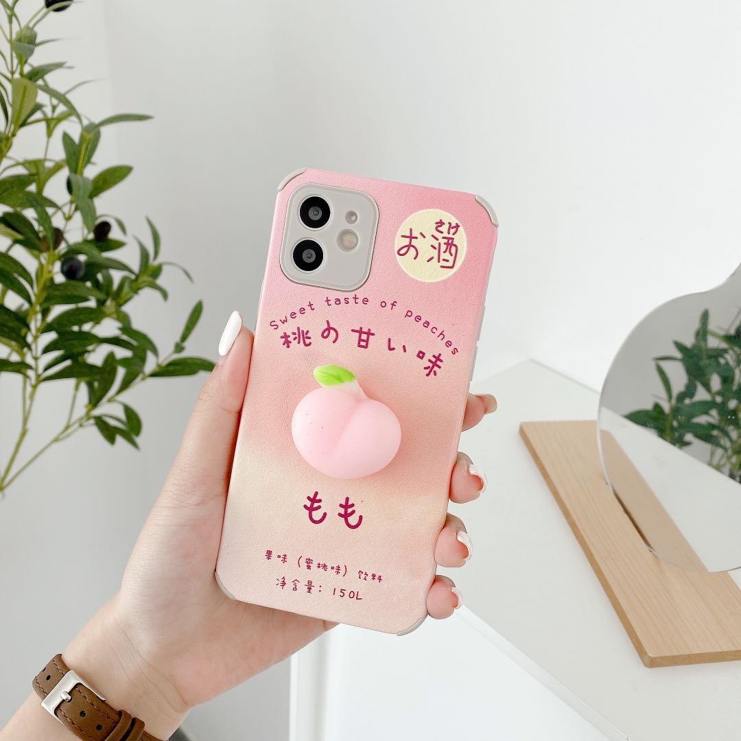 Cartoon Cushion Customized Leather Mobile Phone Case Accessories Back Cover For Ihpone 11 12 13 14 15 16 Pro Max