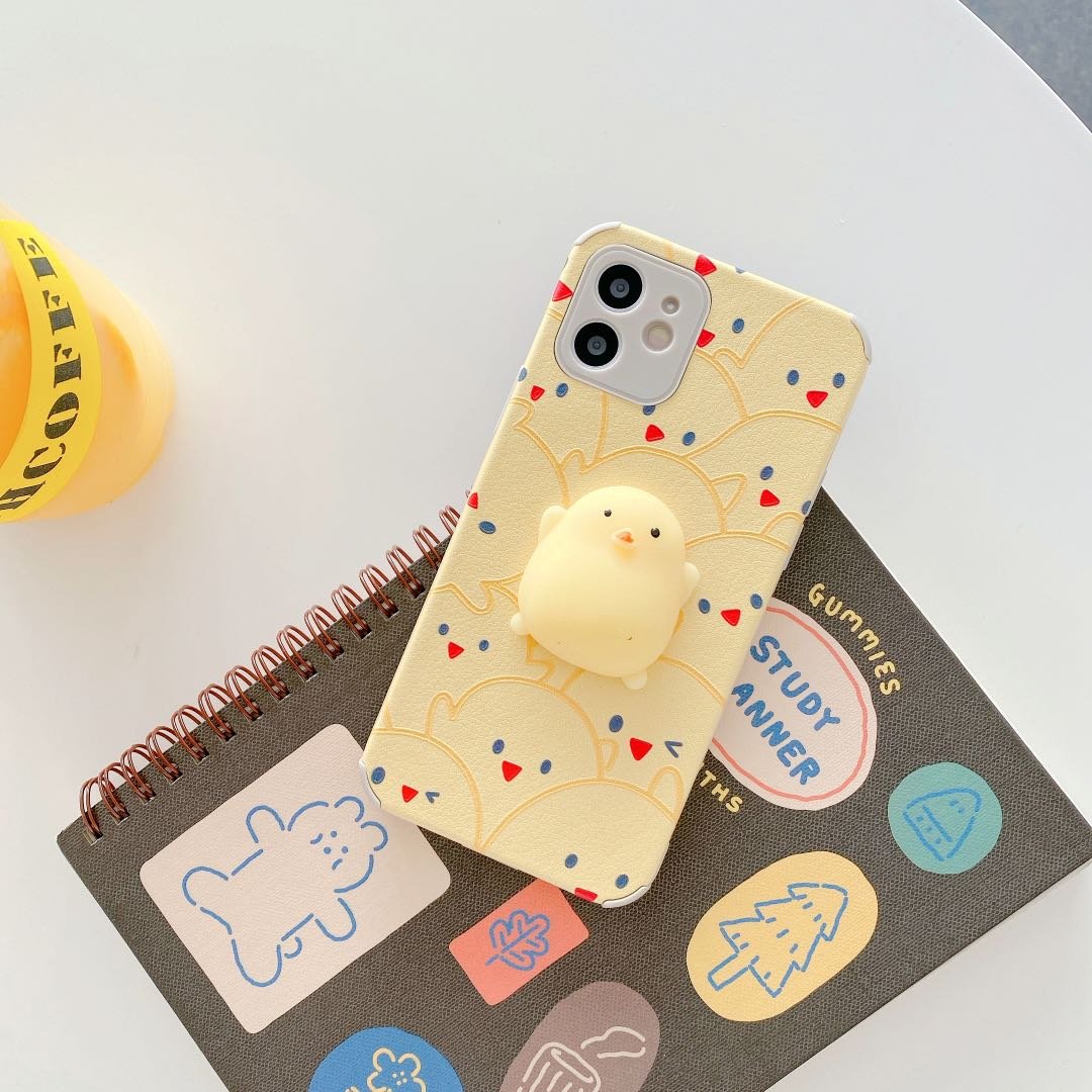 Cartoon Cushion Customized Leather Mobile Phone Case Accessories Back Cover For Ihpone 11 12 13 14 15 16 Pro Max