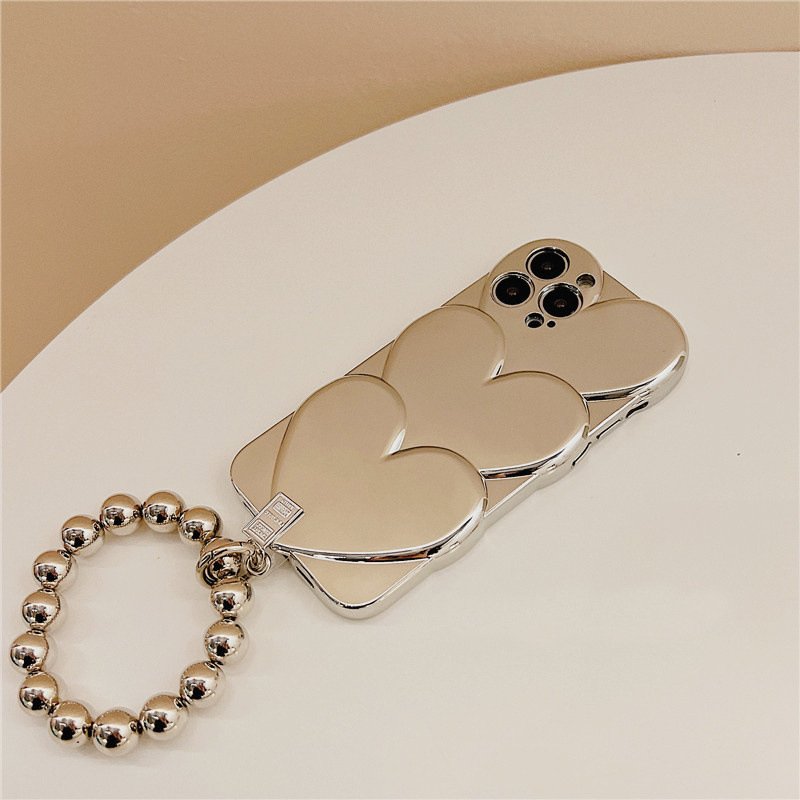 2024 Hot selling Electroplated Love Full Package Suitable For iPhone 14 15 ProMax Apple Phone Case