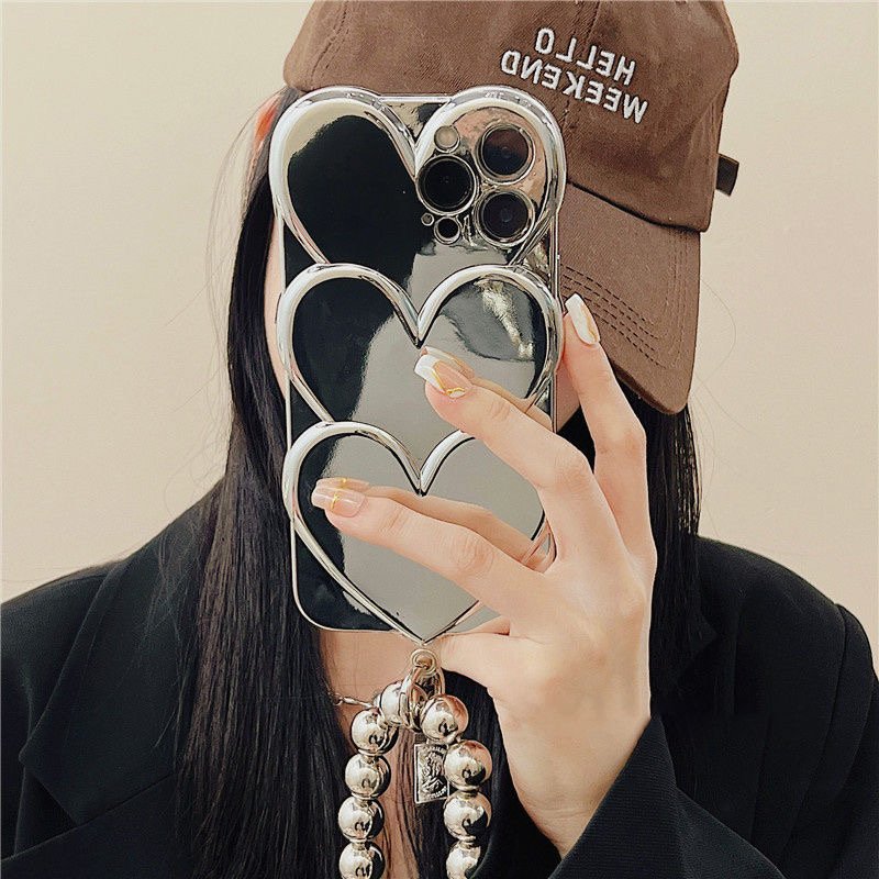 2024 Hot selling Electroplated Love Full Package Suitable For iPhone 14 15 ProMax Apple Phone Case
