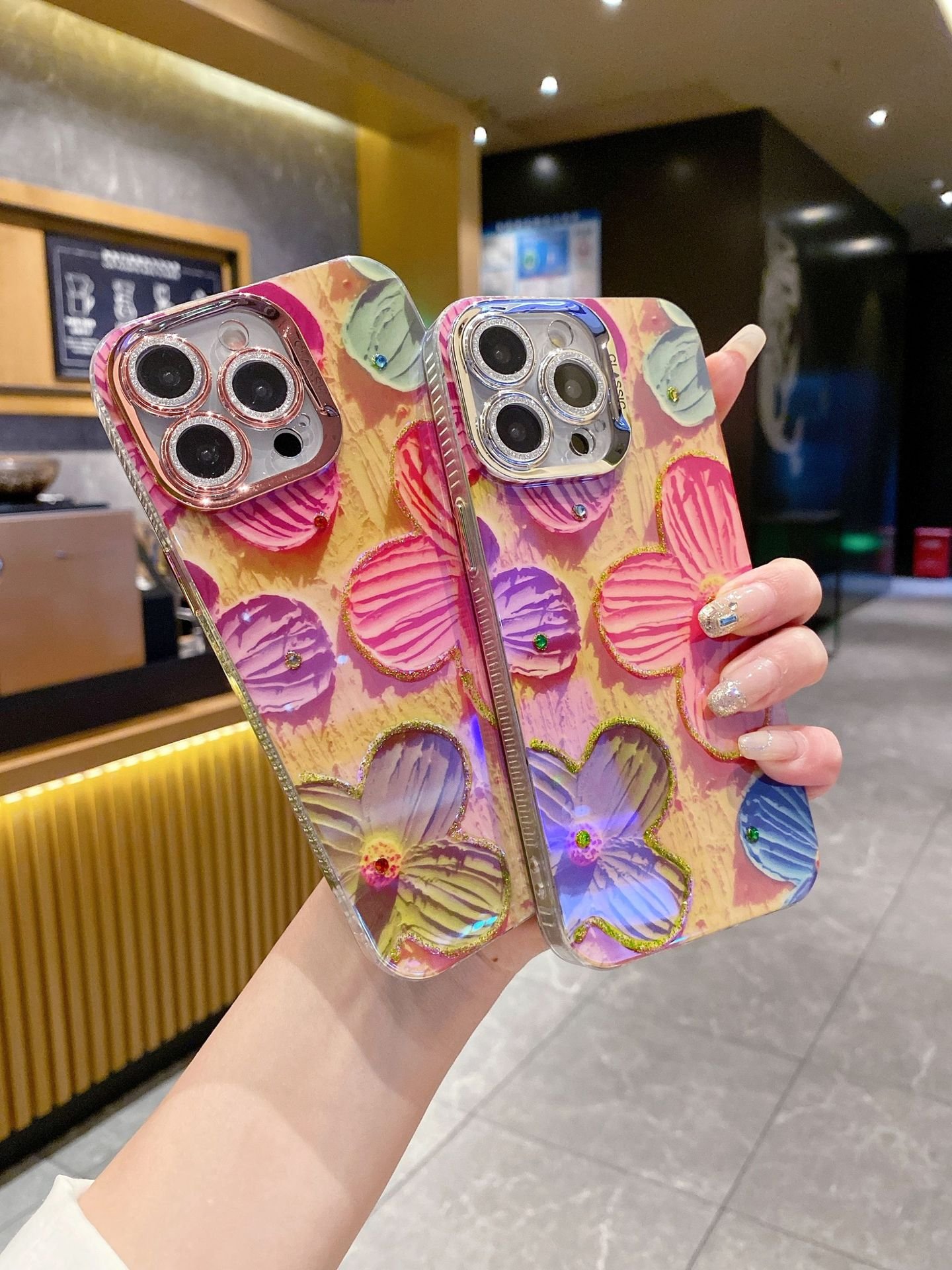 Luxury Flower Mobile Phone Accessories Cases Back Cover Phone Cover Mobile Phone Case For Iphone 14 15 16 Pro Max Case