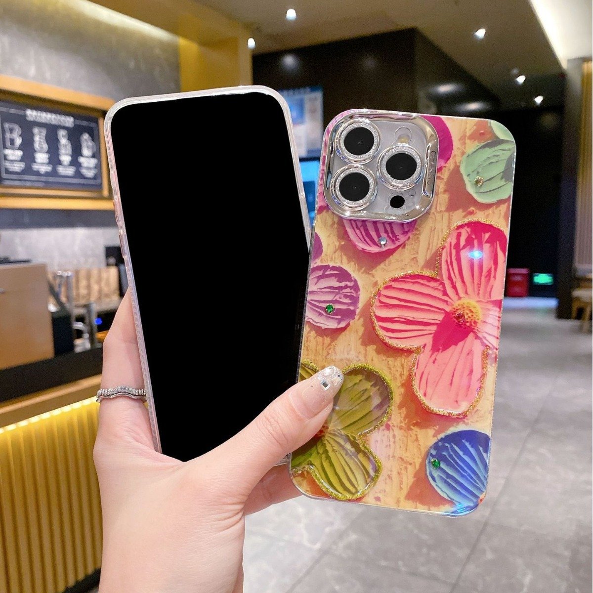 Luxury Flower Mobile Phone Accessories Cases Back Cover Phone Cover Mobile Phone Case For Iphone 14 15 16 Pro Max Case