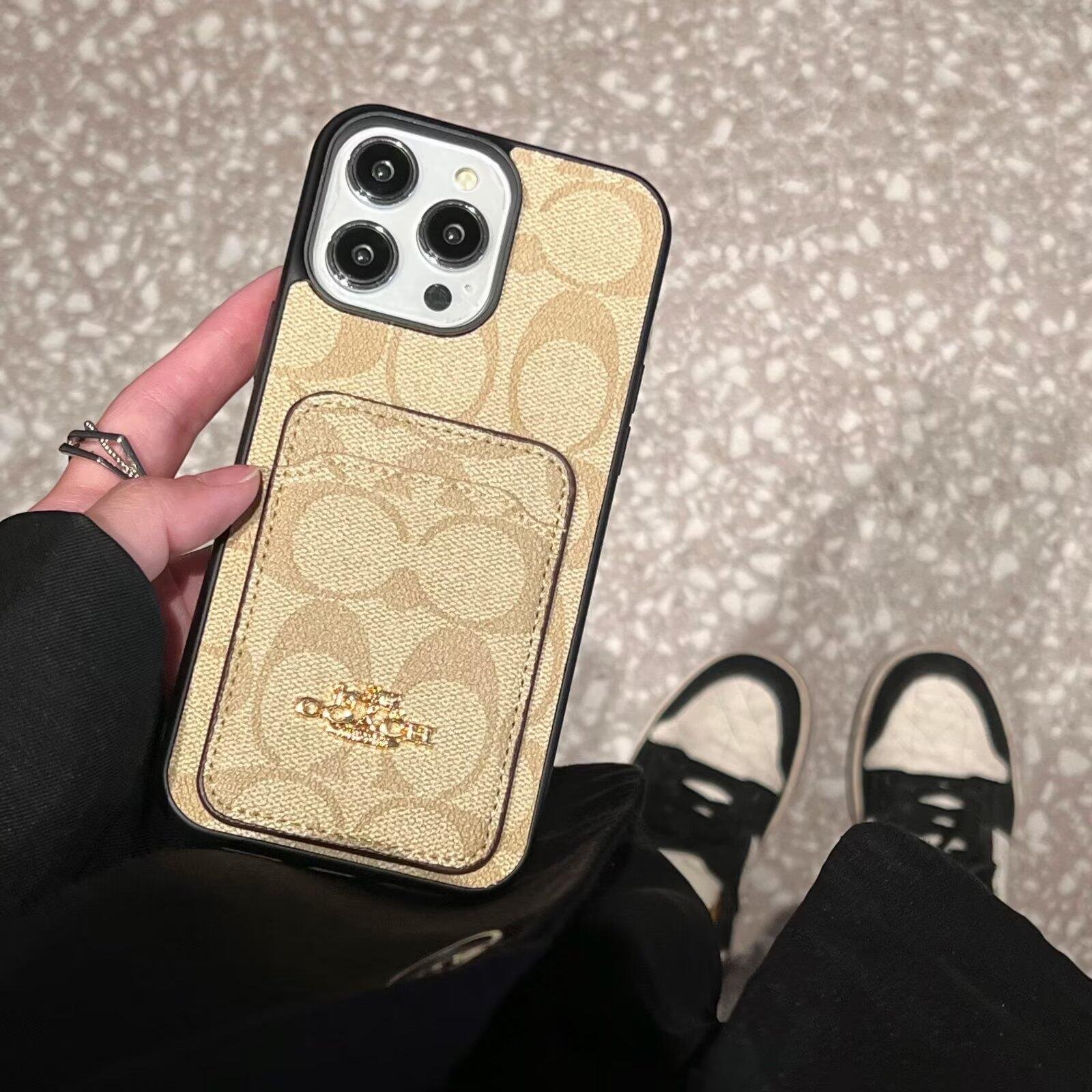 Popular fashion brand with card holder TPU Leather Phone case for iphone 15 14 13 12 11 plus/pro/pro max