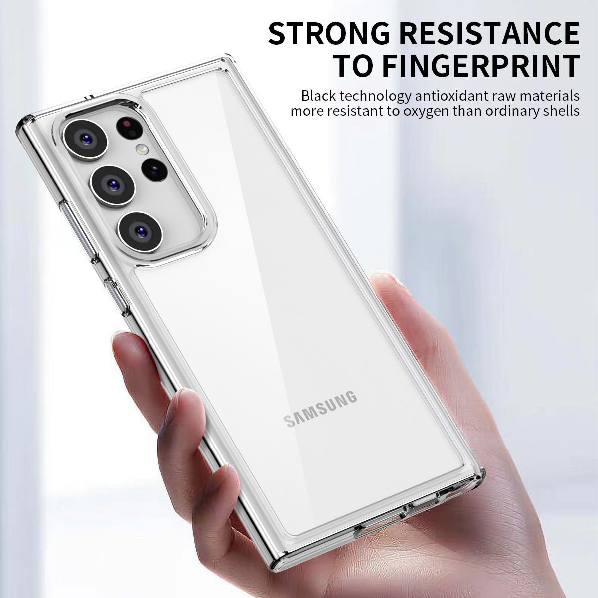 TPU+PC Bar design OEM Anti Yellow Crystal Clear Hybrid Ultra for Samsung Galaxy S23 /S23+ S23 ultra Phone Case