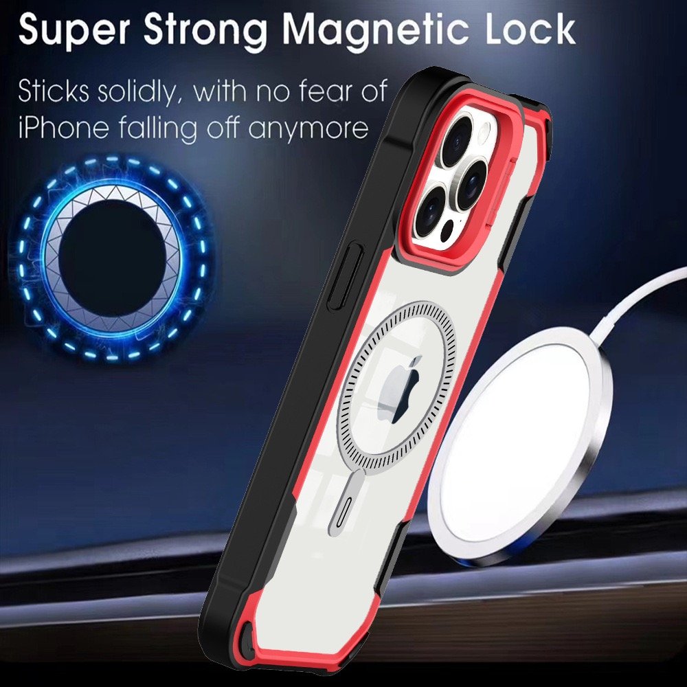 New TPU PC Clear Shockproof Back Cover Camera Stand Lens Bracket Design Transparent Mobile Phone Cases Custom For iPhone 16 Case