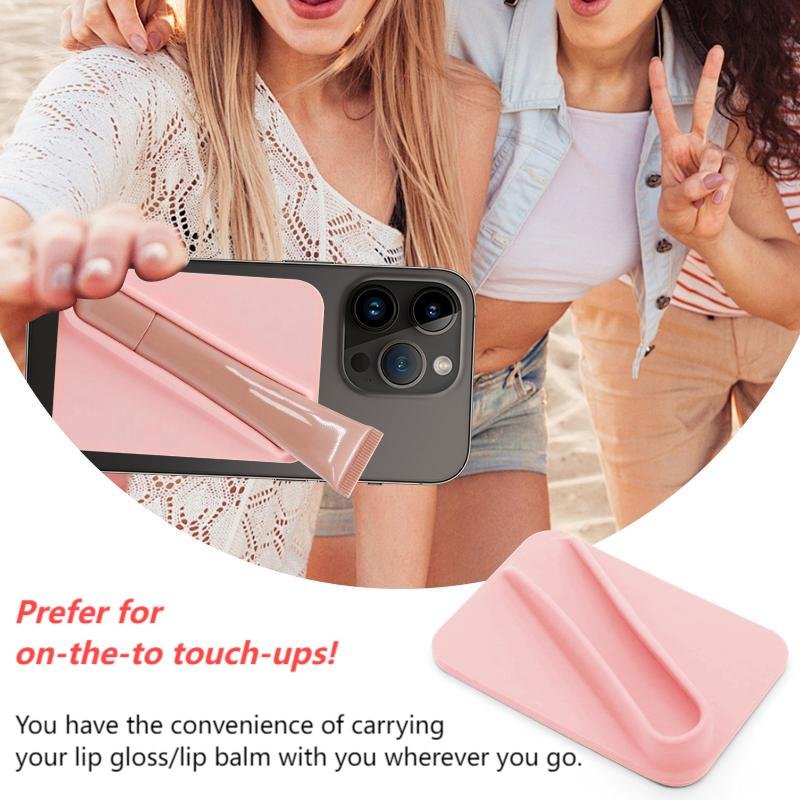 New Design Wholesale Magnetic Lip Gloss Holder Phone Case, Silicone Portable Lipstick Lip Balm Holder for Magnetic Phone Case