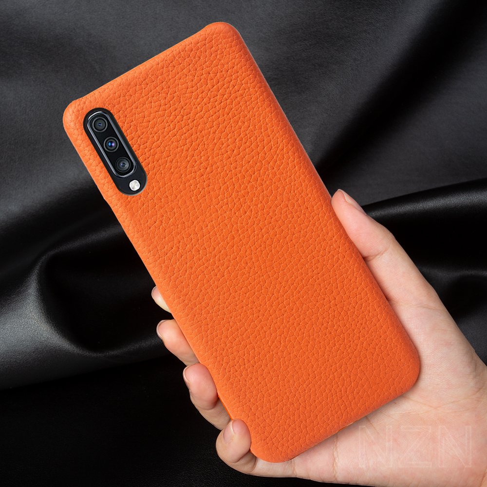 Real Genuine Leather Mobile Phone Case for Samsung A70 Durable and Stylish Leather Case for Samsung Phones