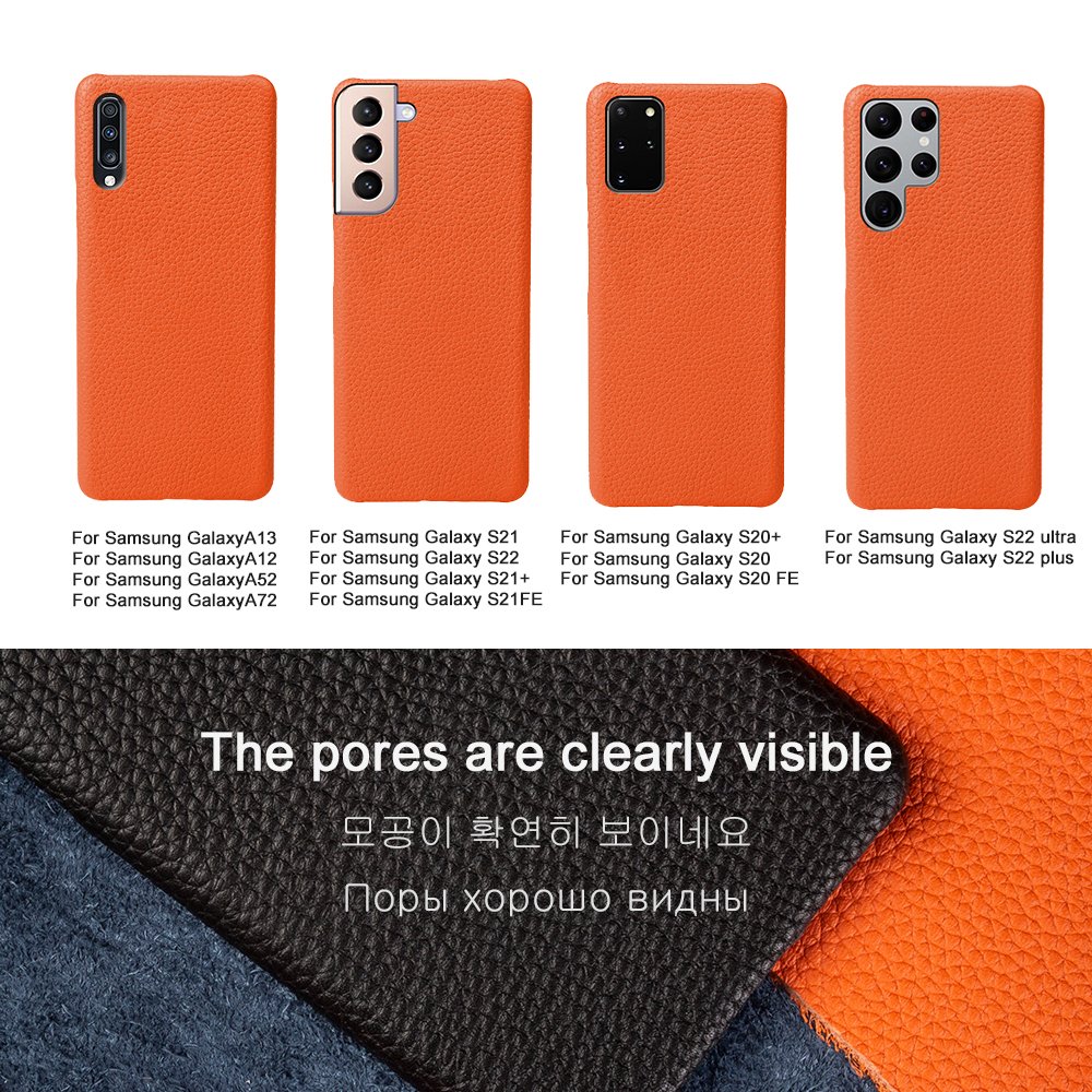 Real Genuine Leather Mobile Phone Case for Samsung A70 Durable and Stylish Leather Case for Samsung Phones