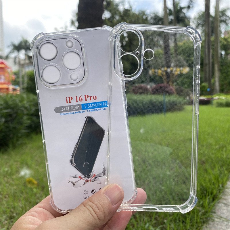 GSCASE Four-corner anti-fall airbag transparent soft TPU mobile phone case for iphone 16 pro max 16 pro 15 14 13 12 X XR XS