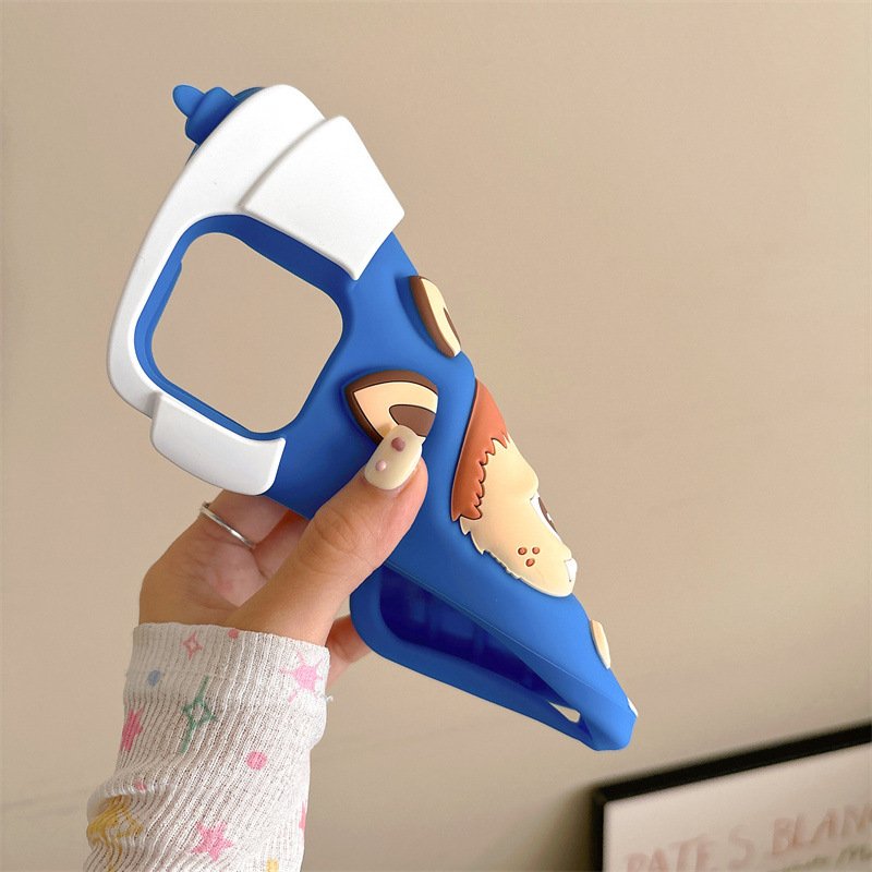 Hot sale cute cartoon Labubu Holder silicone shockproof mobile phone case for iPhone 16 Pro Max