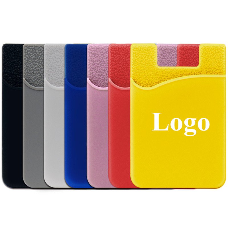 Customizable Silicone Mobile Phone Card Case Holder Compatible with iPhone & Samsung Corporate Gift & Promotional ID Card Wallet