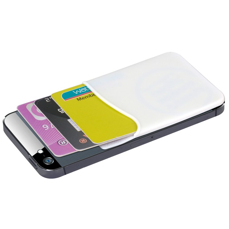 Customizable Silicone Mobile Phone Card Case Holder Compatible with iPhone & Samsung Corporate Gift & Promotional ID Card Wallet