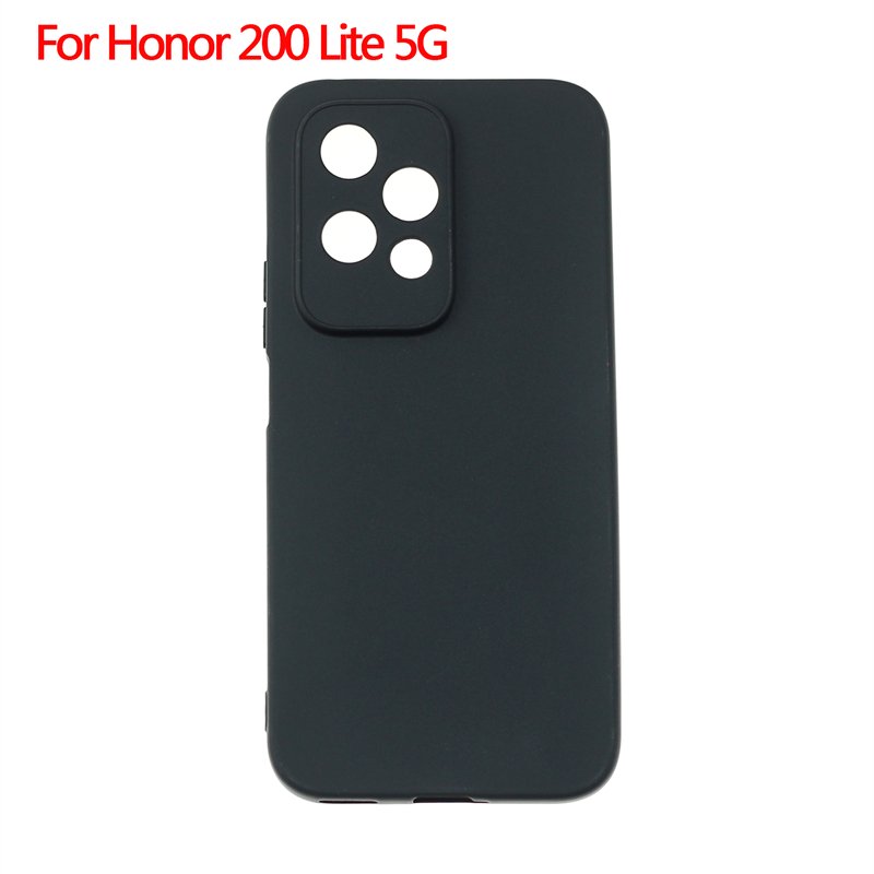 Manufacturer Wholesale Matte TPU Cases Soft Frosted Back Cover Silicone Mobile Phone Case For Honor 200 Lite 5G Black