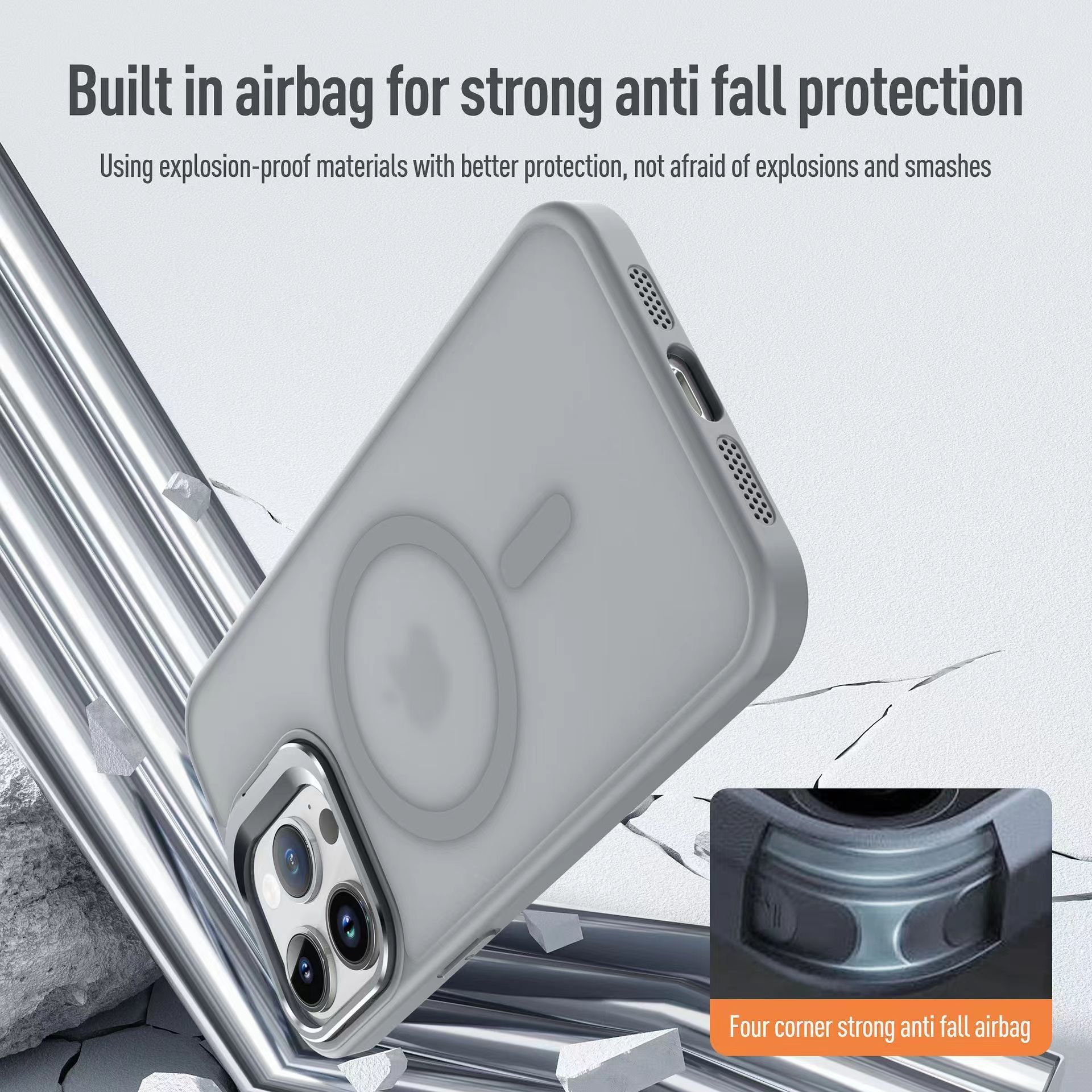 Best Selling Foldable Holder Stand Frost Matte Translucent Magnetic Safe Ring Phone Case for iPhone 16 15 14 13 12 Pro Max