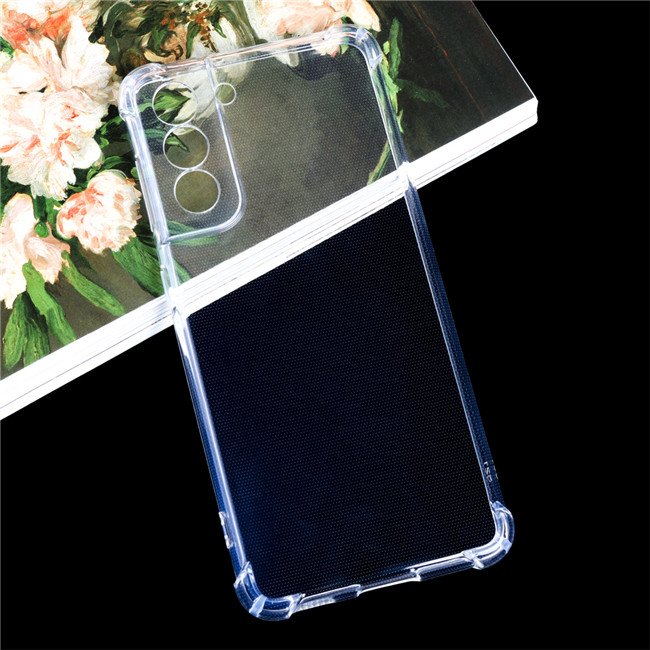 Transparent Soft TPU Phone Case For Samsung Galaxy S24 Ultra S23 FE S22+ S21 S20 Four Corner Clear Shockproof Cell Phone Cover