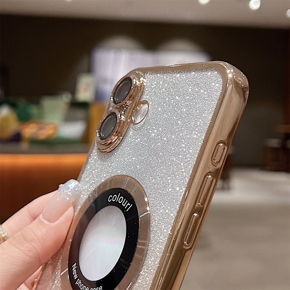 Electroplated Soft TPU Glitter Magnetic mobile phone cases suitable For iPhone 11 12 13 14 15 16 Pro max 14Plus 15Plus 16Plus