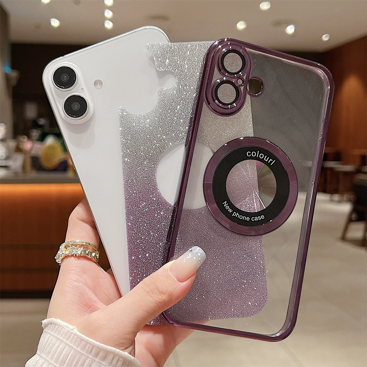 Electroplated Soft TPU Glitter Magnetic mobile phone cases suitable For iPhone 11 12 13 14 15 16 Pro max 14Plus 15Plus 16Plus