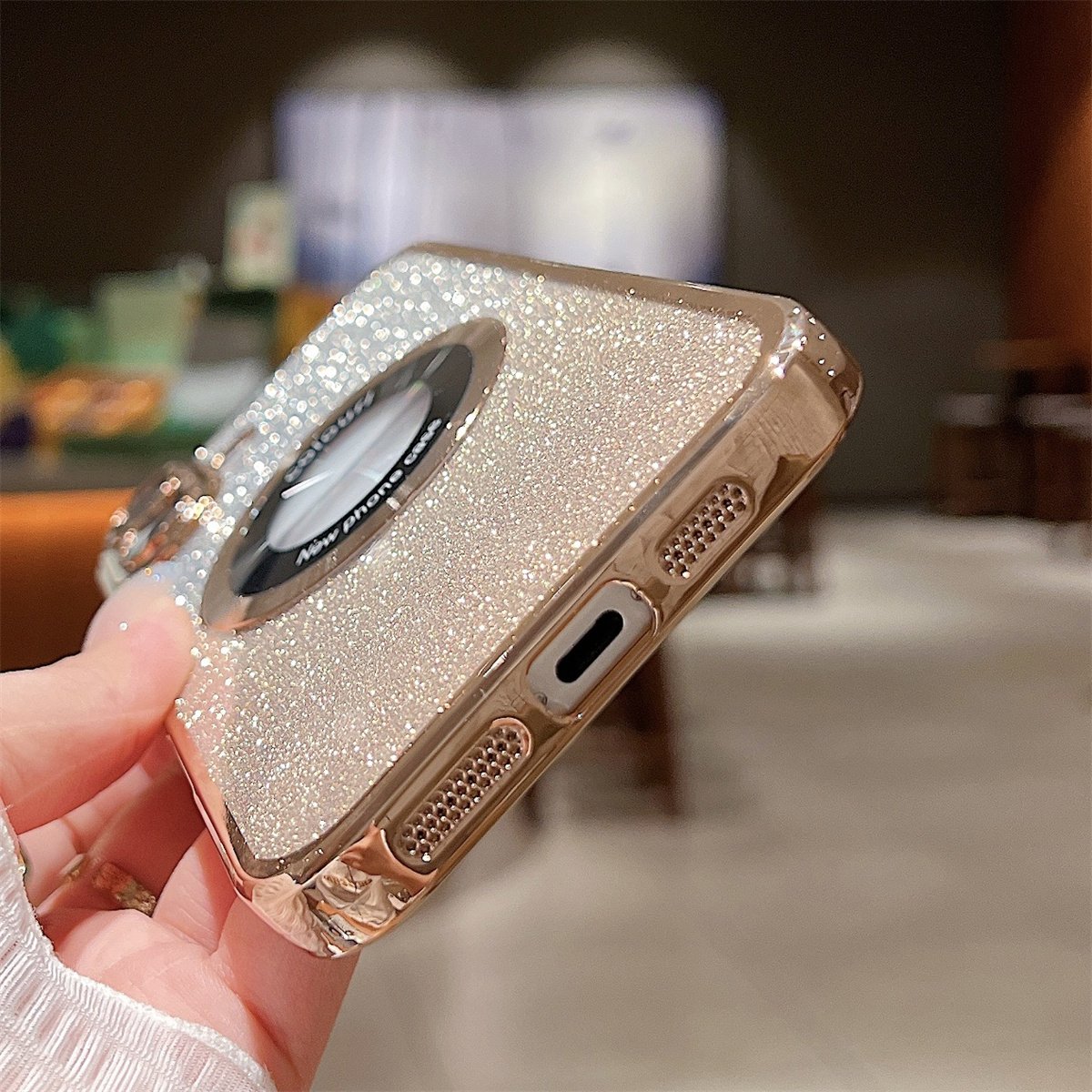 Electroplated Soft TPU Glitter Magnetic mobile phone cases suitable For iPhone 11 12 13 14 15 16 Pro max 14Plus 15Plus 16Plus