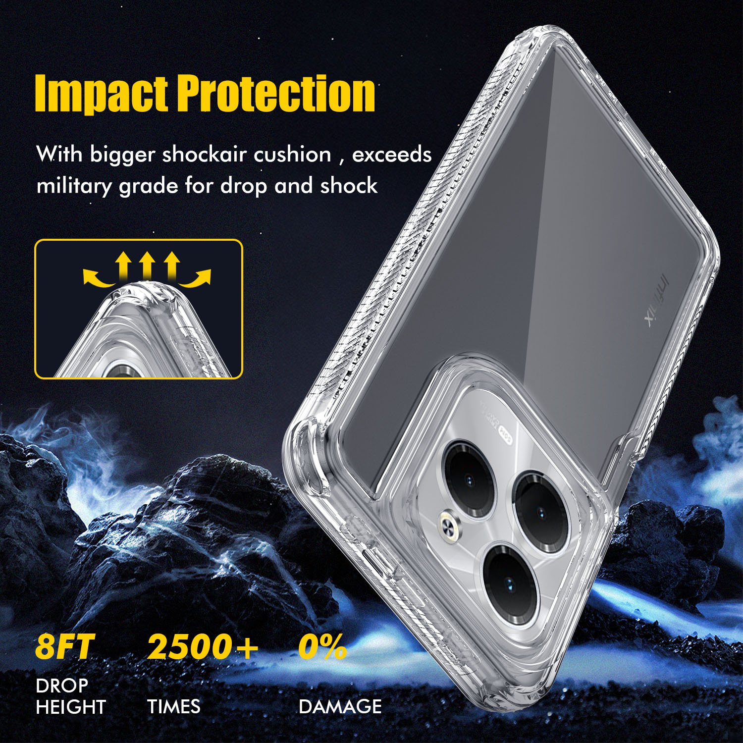 360 3 in 1 forros Clear Transparent Shockproof Mobile Phone Case Back Cover Linings for Tecno Spark Go 1 Camon 30S Pro Case