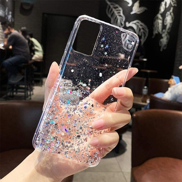 For Redmi Note 10 Pro Case,Clear Sparkly Bling Star Glitter Mobile Phone Case Back Cover For Redmi Note 10 Fundas