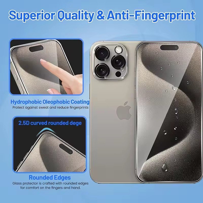 9H 2.5D Full Cover Anti-Scratch Tempered Glass Hd Clear Phone Screen Protectors For Iphone 15 14 13 12 11 X Mini Pro Max
