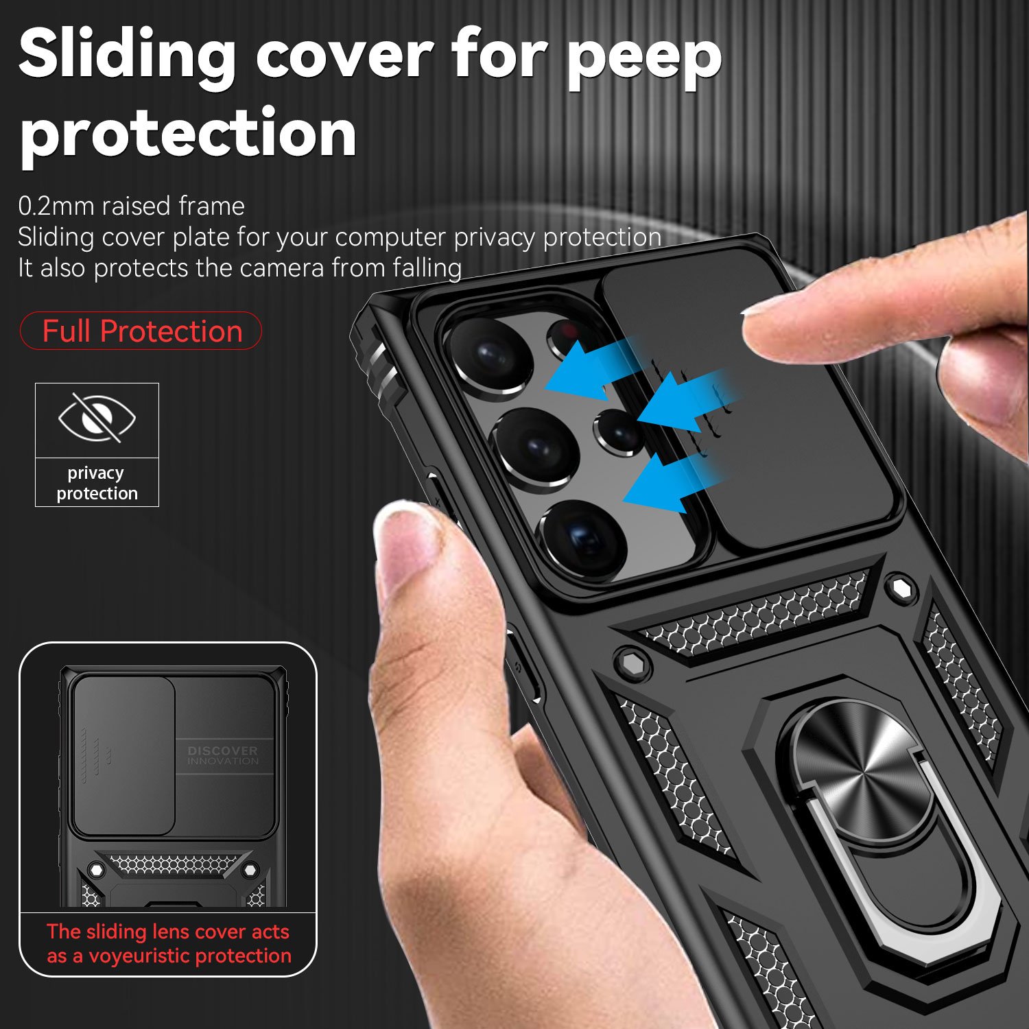 for Samsung S23 Ultra Galaxy S22 Plus Case CamShield Case, with Slide Camera Cover Protector PC+TPU Phone Cover S23 Ultra
