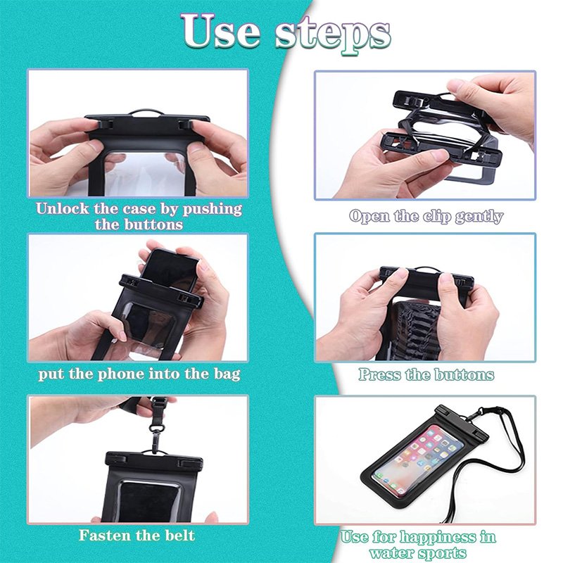 Touchable Smart Phone Protective Cover Clear PVC Waterproof Mobile Phone Bag Pouch