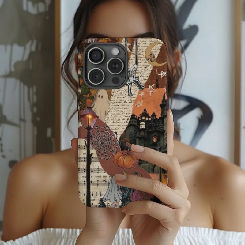 Fall Aesthetics Collage Phone Case For IPHONE 15PRO MAX 14 13 12 11 PRO Plus 15pro Acrylic TPU Two in one Mobile Phone Cases
