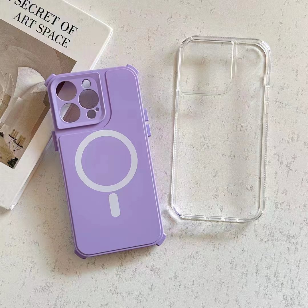 Space Magnetic Mobile Phone Cases For iPhone 15 pro 14 plus 13 11 12 Pro Max TPU PC Cover Fundas De Celular