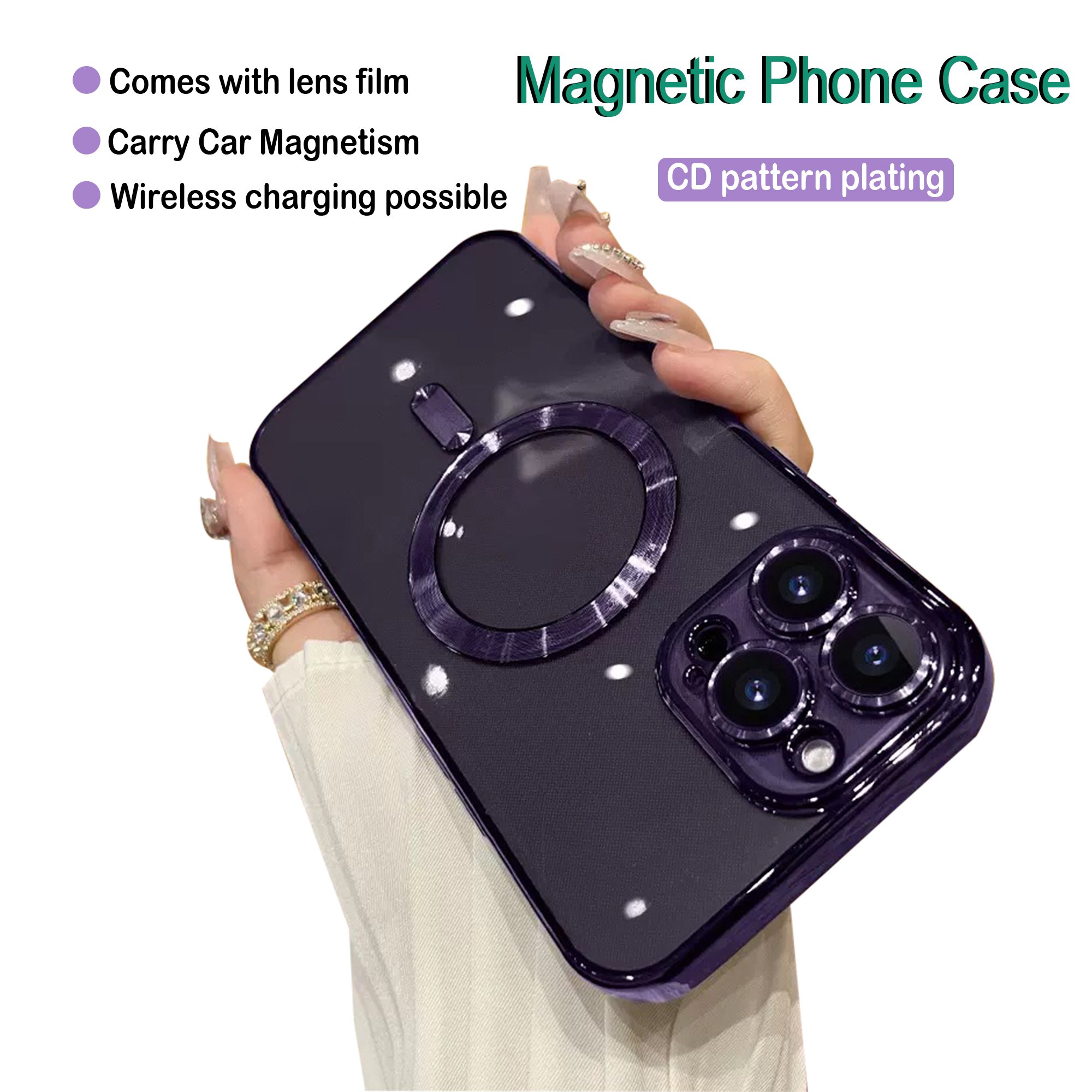 Electroplate Plated Mag Shockproof Safe Magnetic Cell Cover Magnet Phone Case For Iphone 16 15 14 Pro Max