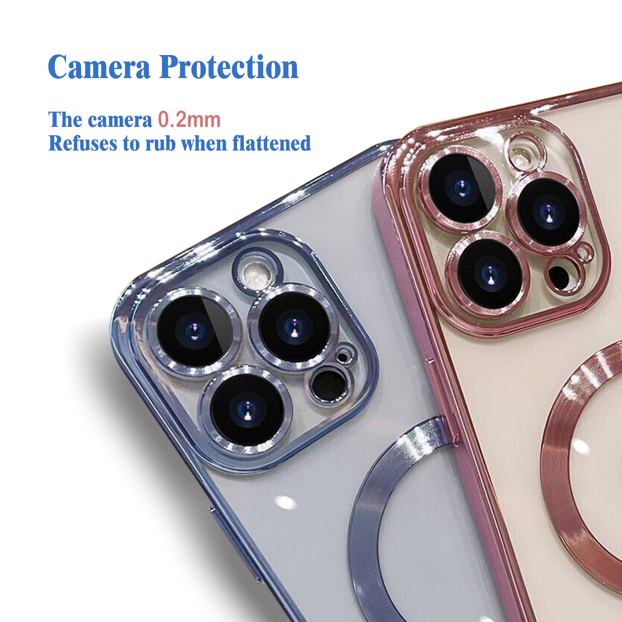 Electroplate Plated Mag Shockproof Safe Magnetic Cell Cover Magnet Phone Case For Iphone 16 15 14 Pro Max