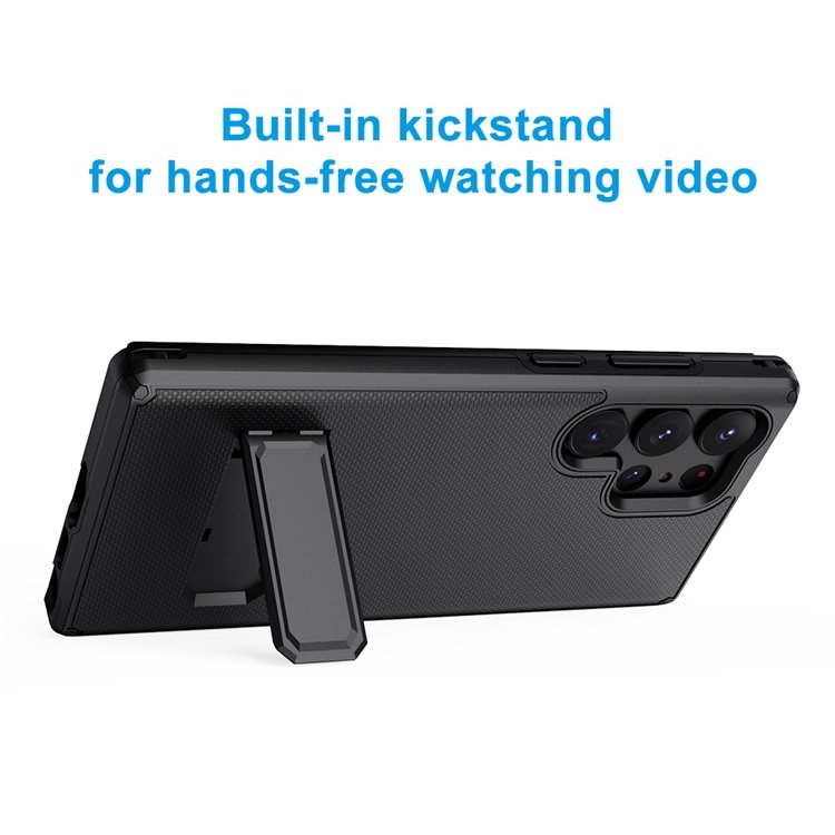Luxury Holster Belt Clip Back Cover PC Card Slot Holder Kickstand Mobile Phone Case For Samsung Galaxy S22 S23 Ultra